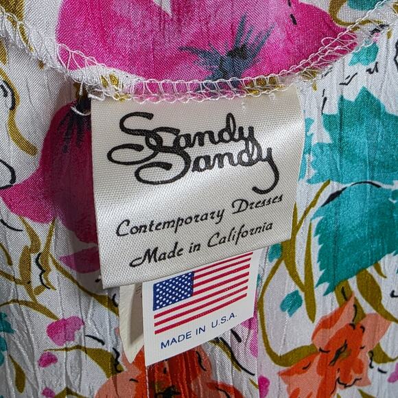 VTG 80s 90s Volup Bright Floral Windbreaker Jumpsuit w Original Belt, sz 16 - Picture 6 of 7